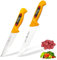 EIKASO SOLINGEN Geflügel/Ausbeinmesserset, 2tlg, von Profis - für Profis und Privat, 1.4116 Molybdänstahl, rostfrei, Handabzug, gelbe extra rutschfeste Polypropylene (2Teilig Stech und Blockmesser)