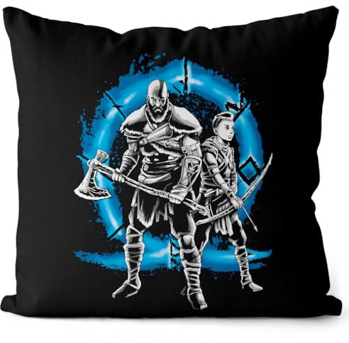 style3 War Family Kissen mit Füllung 40cm Baumwolle Action Adventure Kratos Sparta