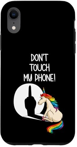 Hülle für iPhone XR Einhorn Handyhülle Lustiges Einhorn Dont Touch My Phone