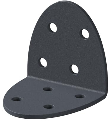 Alberts 841263 Winkelverbinder | Ovado | graphitgrau kunststoffbeschichtet | 40 x 40 x 40 mm | 12er Set