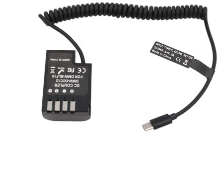 HangTon PD USB C Dummy Battery Power für Panasonic Lumix DMC GH5 GH5S G9 GH4 GH3 DSLR Kamera 9V/12V Type-C zu DMW-BLF19 DCC12