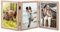 Ehuihuan Bilderrahmen 3 Bilder, Bilderrahmen Holz, Doppelt Collage Fotorahmen, Bilderrahmen Collage mit Scharnier Dreifach, Bilder Holzbilderrahmen für Büro, Hochzeit, Familie (8 Zoll-Dreifach)