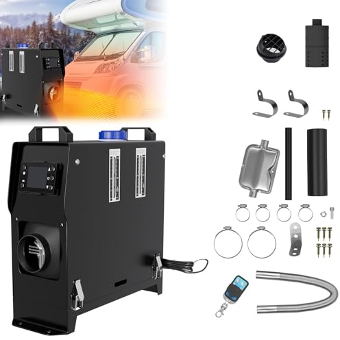 LARS360 Calefacción estacionaria de 8 kW para coche, diésel de 12 V, calefacción de aire diésel con interruptor LCD y mando a distancia, calentador de aire para coche, RV, barco, camión, autocaravana,