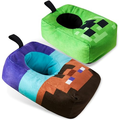 MINECRAFT Ciabatte Bambino, Accogliente Creeper Casa Scarpe - Regalo Ragazzo(Multi, 38/39 EU)