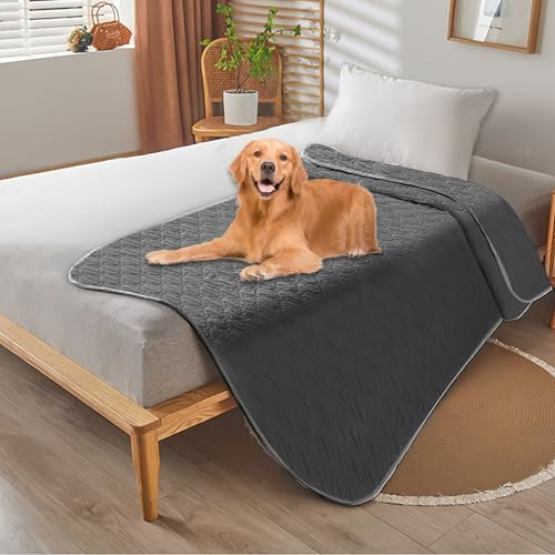 BAIFULAI Manta impermeable para perros de 180 x 75 cm, alfombrilla para perros, alfombra antideslizante para perros y gatos, protector de sofá/cama para perros grandes y pequeños, reversible