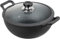 Non Stick Pre Seasoned Cast Iron Kadai with Glass Lid Naturally Wok for Cooking 100% Pure Toxin Free Safety Sleeve, Rust Proof (Diameter 26 cm)
