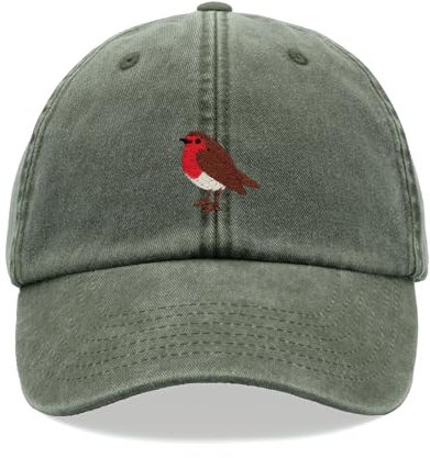 Robin Baseballkappe Vintage Washed Unisex Dad Hat Verstellbar Bier IPA Lager Trinker, olivgrün, Einheitsgröße