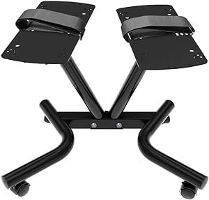 Ativafit Verstellbarer Hantelständer, Fitness Dial Hantelständer mit verstellbarem Gürtel, mit Rädern für Zuhause, Gym Tragkraft 100kg