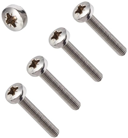 TERF® M5 X 20mm Pozi Pan Head Machine Screws Stainless Steel A2 (304) Machine Screw M5 (5mm) X 20mm Pozi Drive Pan Head Machine Screw Bolts - Pack of 20
