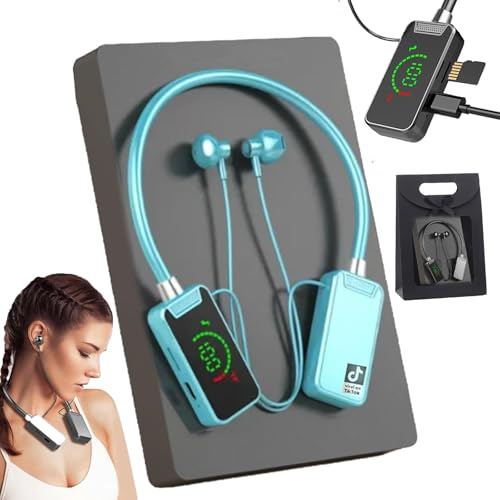 Wireless Sound Card Live Streaming Earphones, Wireless Sound Card Live Broadcasting and Audio Editing Earphones, Sound Card Headset for Singing (blue)