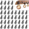 Sertay 40 Stück Q-Hanger, Schraubhaken Innen- und Außenanwendung, Haken Schrauben, Befestigung Lichterkette Outdoor, Lichterkette Haken, Geeignet zum Aufhängen Werkzeugen, Geschirr, Zubehör