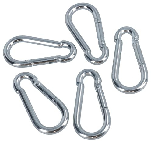 Carabiner Hook Clip Snap Hook Spring Loaded 8mm x 80mm 150kg Capacity