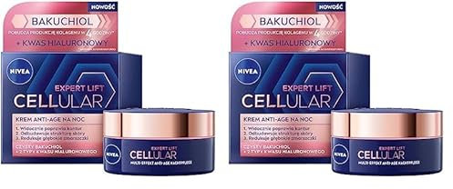 NIVEA HYALURON CELLULAR FILLER + FLEXIBE ANTI-SCHICHTUNG Nachnachtcreme 50ml (Packung mit 2)