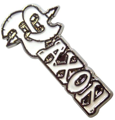 Saxon Weiß Band Logo Pin Badge One Size