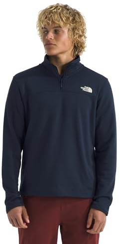 THE NORTH FACE - Giacca in Pile con Zip a 1/4 in Cedro per Uomo - Leggera, Traspirante, Stretch - Materiali Riciclati