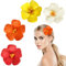 EIROVYA Hawaii-Blumen-Haarspangen für Frauen, Plumeria-Hibiskus-Haarspange, hawaiianische Blumen-Haarspangen, künstliche Blumen-Clips für Urlaub, Strandparty, 4 Stück