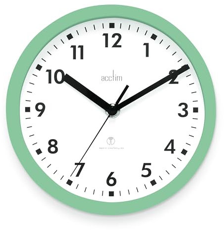 Acctim 74665 Nardo 20cm Radio Controlled Green Wall Clock