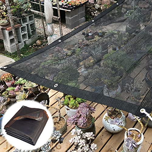 Rete Parasole Nera, Grado di ombreggiatura del 50%, per Serra, Giardino, Cortile, Patio, Resistente, con Occhielli e Tenda da Sole in Corda, 4x6 m