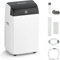 10000 BTU Portable Air Conditioner - 3-in-1 Cooling, Dehumidifier (30L/Day), Fan with 3 Speeds - Digital Display & Remote Control - 24 Hour Timer - Low Noise - Energy Class A