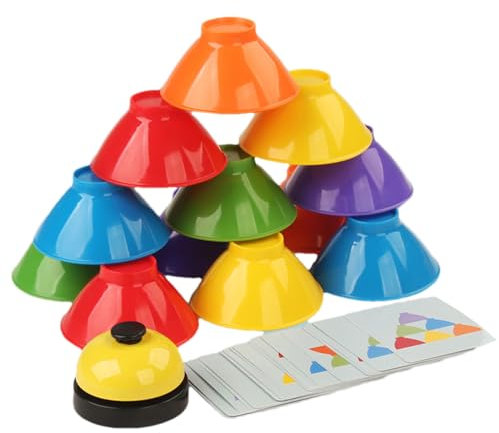 Giochi Impilabili per Bambini 1 2 3 4 Anni - Ciotole Sensoriali da Impilamento con Base Gioco - Gioco Educativo per Apprendimento Precoce Asili e Casa