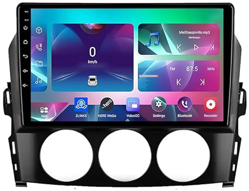 LZHIF Android 15 9 Zoll Touchscreen-Radio für Mazda MX-5 III 3 NC 2008-2015,Videoplayer,GPS-Navigation,Unterstützt Bildschirmspiegelung,Bluetooth-Lenkradsteuerung,4-core WiFi 2G+32G