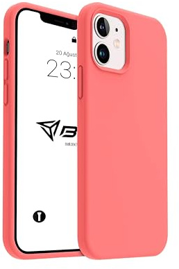 Babilden Liquid Silicone Case for iPhone 11, 3-Layer Full Coverage, Soft Gel Rubber with Microfiber Lining, Wireless Charging Compatible (Salmon Orange (49))