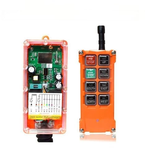 6-knapps 26V-635V 12V-36V Trådlös industriell fjärrstyrd kran(1 send 1 receive26V-635V)