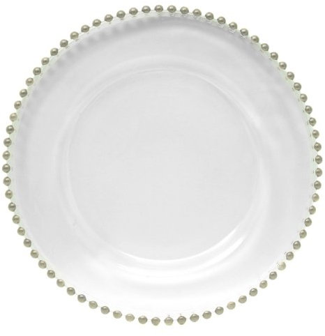 Charge it by Jay Turkish Glass Silver Beaded Charger Plate