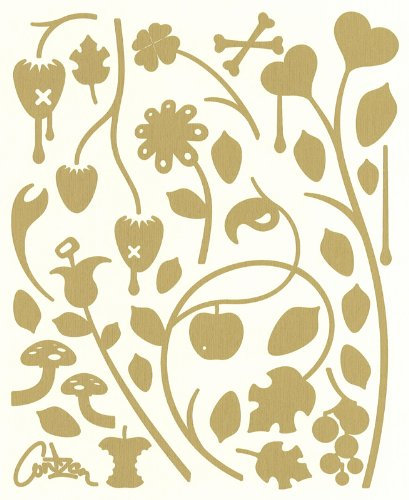 Livingwalls Wandsticker Lars Contzen, Aufkleber, selbstklebend, goldfarben, metallic, 64 cm x 53 cm