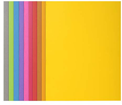 Exacompta - Réf. 210001E - Paquet de 100 chemises rigides ROCK''S 210 g/m2 aux couleurs vives - chemises certifiées PEFC™ - dimensions 24 x 32 cm pour format A4 - 10 couleurs assorties