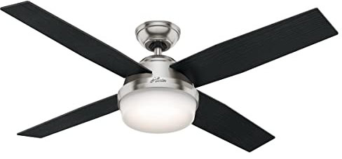 Hunter Dempsey, Indoor, Ceiling Fan, Modern, 52 inch, Brushed Nickel