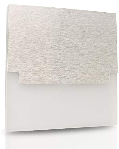 trendlights24 Escala M3 Wandeinbauleuchte Acrylglas/Edelstahl 230V LED ca. 1,3 Watt IP20 Warmweiß 3000k Wandleuchte Treppenbeleuchtung Treppenleuchte