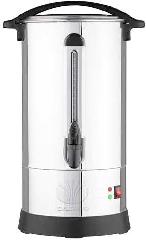 FINE ELEMENTS SDA1597 20L Capacity Urn Boiler with Stainless Steel Lockable Lid & Base, Plastic Water Tap and Cool Touch Handles, Single Layer Insulated Walls (220-240v 50hz Type G Plug), Grey