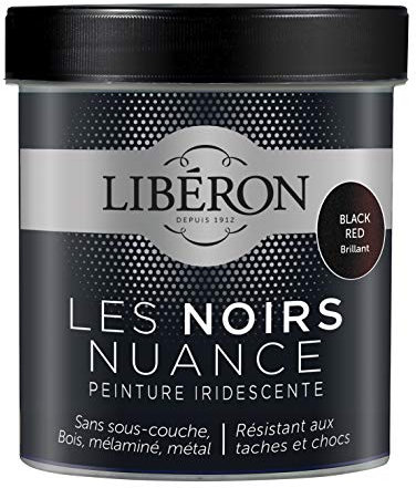 Libéron Peinture décorative Les noirs nuance, Black red brillant, 500 ML