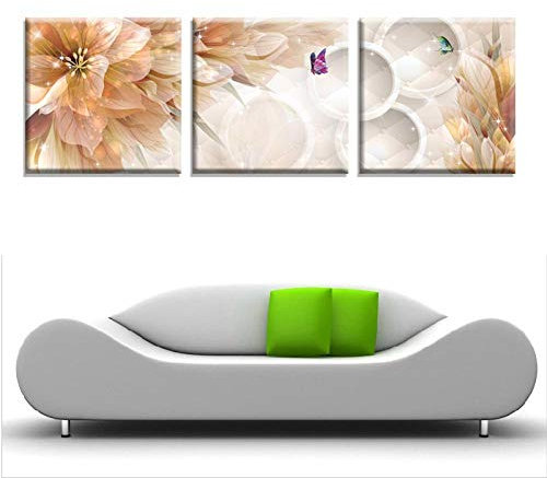 wpy Décoration de la Maison Toile Peinture à l'huile triptyque Fleur Art Peinture Murale 40 * 40cm*3