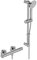 Ideal Standard - Ceratherm T50, Kit doccia con miscelatore termostatico, Set saliscendi doccia, Cromato