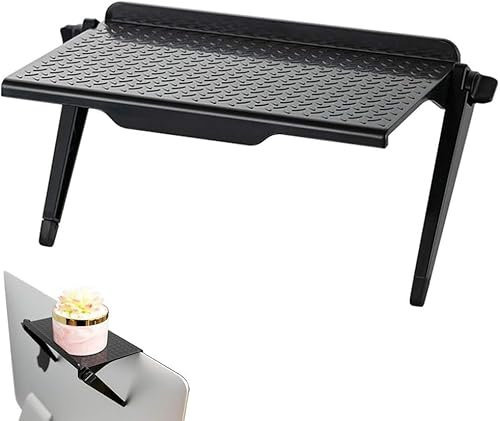 BONHHC Receiver Halterung Monitor Stand Riser/Monitor Regal/Displayhalter für Flachbildfernseher Computer Gegenstände lagern und Platz sparen/Schwarz