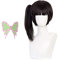 HIROAKIYA Kanao Tsuyuri Wig, Demon Slayer Kimetsu no Yaiba Kanao Tsuyuri Cosplay Wig Clip Ponytail with Butterfly Hair Clip Wig Cap