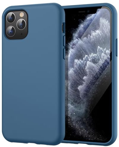 JETech Silicone Case for iPhone 11 Pro 5.8-Inch, Silky-Soft Touch Full-Body Protective Phone Case, Shockproof Cover with Microfiber Lining (Cobalt Blue)