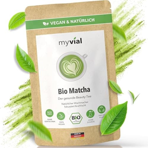 Bio Matcha Tee Pulver Premium 100g Grüner Tee in höchster Qualität aus Japan Kagoshima - Perfekt für Smoothie Matcha Latte Japanischer Grüntee vegan ohne Zusätze plastikfrei verpackt