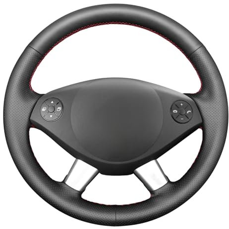 MEWANT Lenkradbezug für Benz Vito Viano W639 Lenkradhülle aus Kunstleder Mikrofaser Leder per Hand Nähen