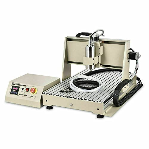 Futchoy Máquina de grabado de 4 ejes, fresadora, 1,5 kW, máquina de grabado 6040, router USB, kit de máquina de corte VFD 3D