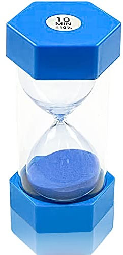 Sanduhr, Dekorative Sanduhr, Küchentimer, Sand Sanduhr, übergroße Sanduhr, Küchen-Timer-Uhr, Zeitmanagement für Kinder Schule, Büro, Haus Deko Spiel Requisiten, 10 Minuten, Himmelblau…
