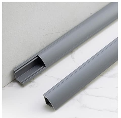 Passacavi Canale per fili angolari a forma di ventaglio triangolare, Nasconditore di fili angolari in PVC autoadesivo per nascondere i fili della TV / i cavi del computer ( Color : Grey , Size : 14x14