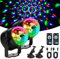 URAQT Discokugel LED, 2 Stück 360° Rotation Partylicht Mit Fernbedienung Und USB Kabel, 7 Farben RGB Modi Musikgesteuert LED Party Lampe Für Kinder Halloween Xmas Hause Party Deko