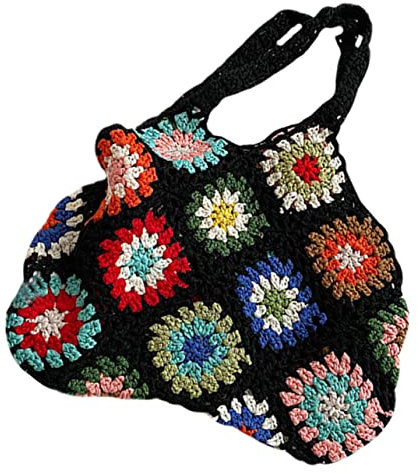 COLLBATH Gehäkelte Handtasche Zubehör Charakteristische Hohle Gewebte Schultertasche Tourist Handgewebte Tasche Für Ästhetischen Strand Handgefertigte Handgewebte Mesh Geldbörse