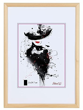 Massiv Holz Bilderrahmen Foto Rahmen Holzrahmen Wanddeko Collage Poster S236: Farbe: Natur | Format: 40x40