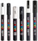 Posca - Ultra Fine to Fine Paint Marker Pens Set - PC-1MR, PC-1M, PC-3M - White & Black Ink - Pack of 6