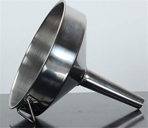 HOMEXO Embudo Aceite de Cocina Líquido Gran Embudo de Metal de Acero Inoxidable con Filtro Desmontable Embudo Industrial de Boca Ancha for conservas Utensilios de Cocina 1pc (Color : 16cm)