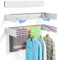JUPPLIES Tendedero Pared Plegable Retractil 100cm - Tendederos Plegables de Pared para Interior o Exterior - Ahorra de Espacio con Diseño Compacto de 30 kg de Capacidad - (100cm, Blanco)